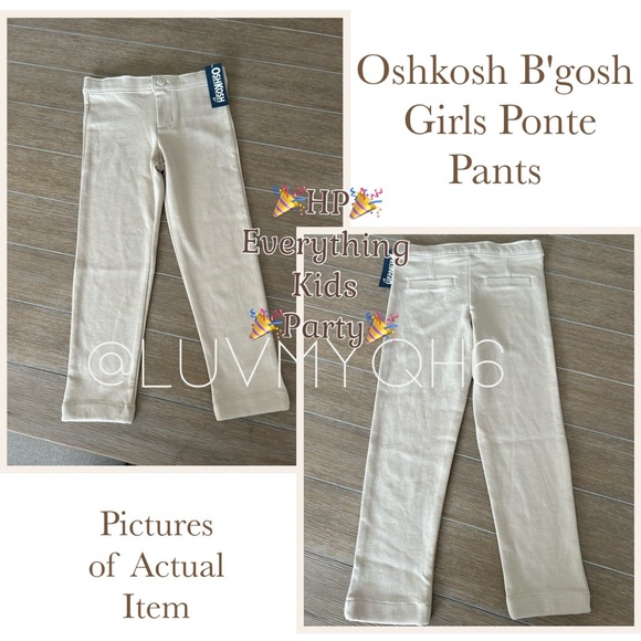 Oshkosh B'gosh Girls Ponte Pants🎉HP🎉 - Picture 1 of 3